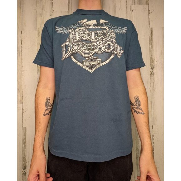 Vintage 1993 Harley Davidson 'Dick Farmers' Orlando Graphic Tee / L / USA Made - Picture 11 of 11